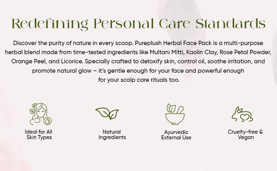 Pureplush Herbal Facewash powder - Detail View